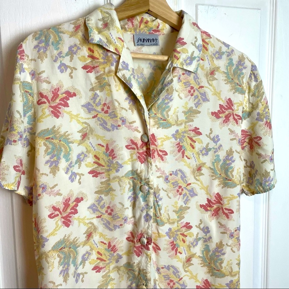 Floral Blouse Button Down Cottagecore